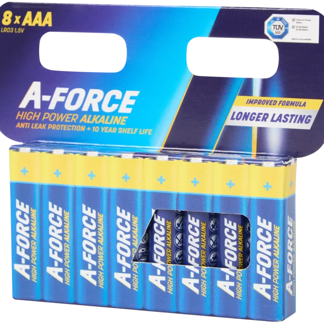 A-Force High Power Alkaline batterijen AAA 8 Stuks | Action NL