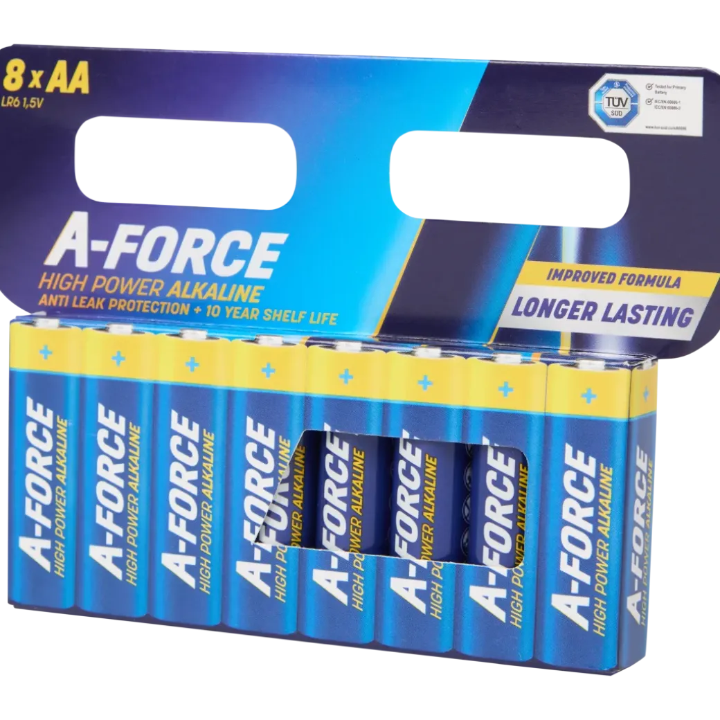 A-Force High Power Alkaline batterijen AA 8 Stuks | Action NL