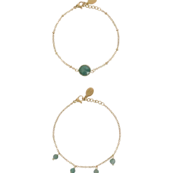 Gold plated armbandjes met edelsteen | Action NL
