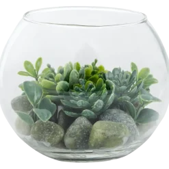 Kunst-vetplant in glazen pot | Action NL