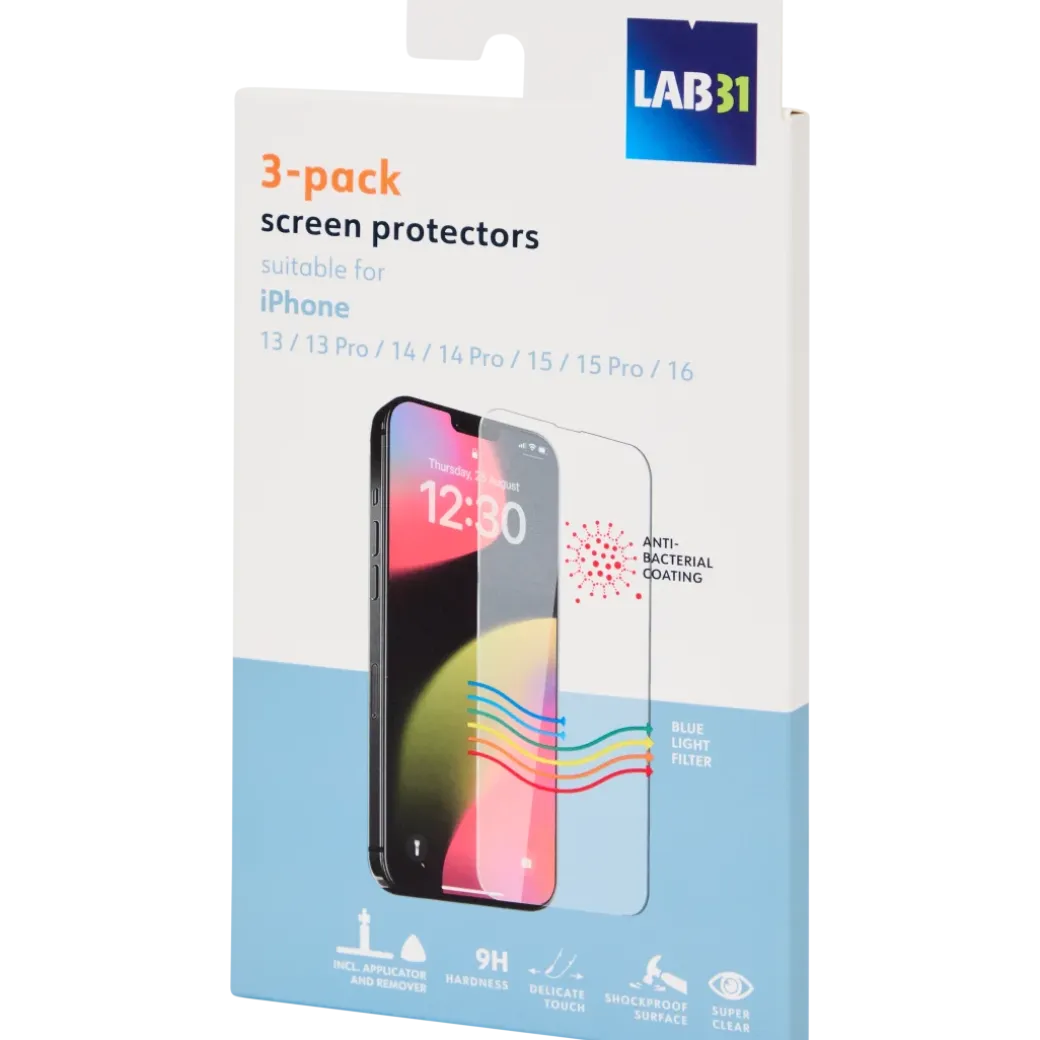 Lab31 screenprotectors Apple Transparant | Action NL