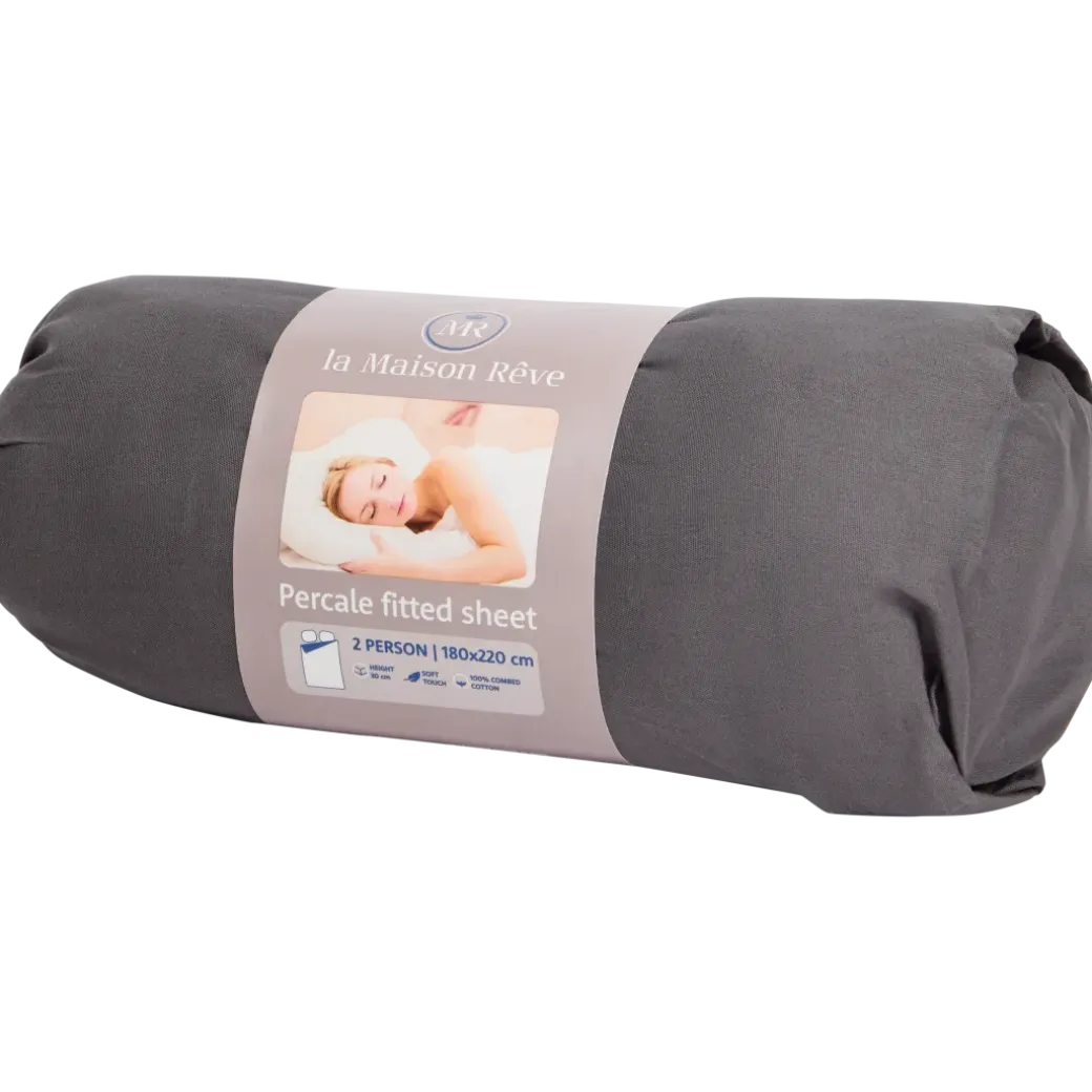 La Maison Rêve percale hoeslaken 180 x 220 cm | Action NL