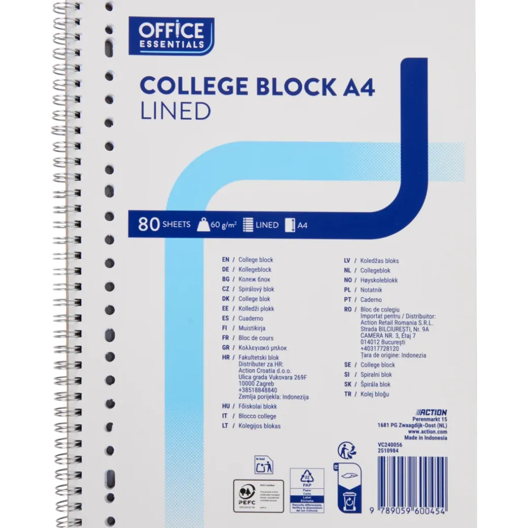 Office Essentials collegeblok A4 | Action NL