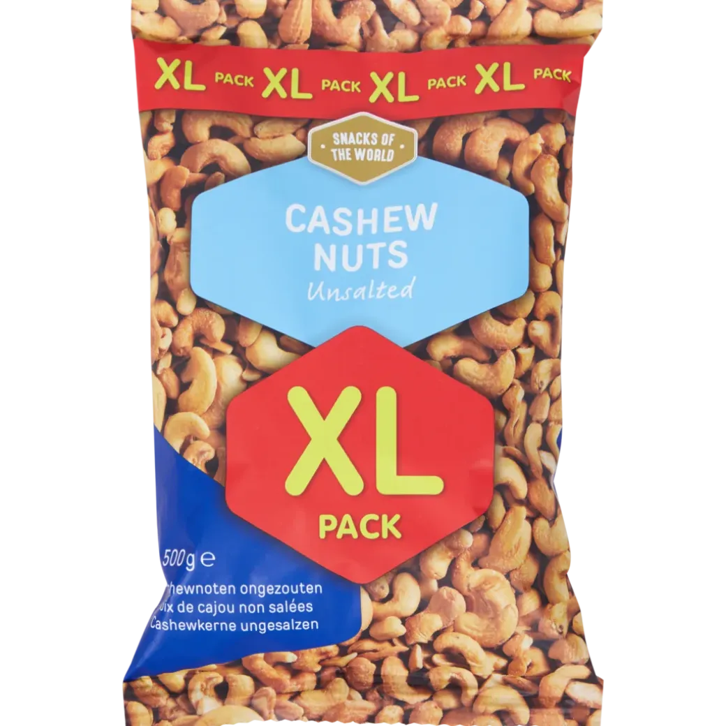Snacks of the World ongezouten cashewnoten XL-pack | Action NL