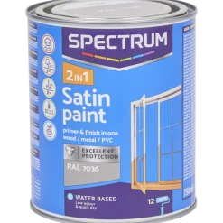 Spectrum 2-in-1 zijdeglanslak RAL 7036 Grijs 750 ml | Action NL