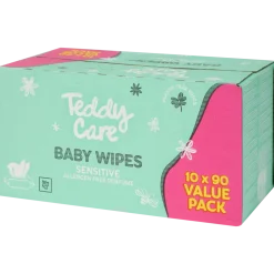 Teddy Care voordeelverpakking babydoekjes Sensitive 10 Stuks | Action NL