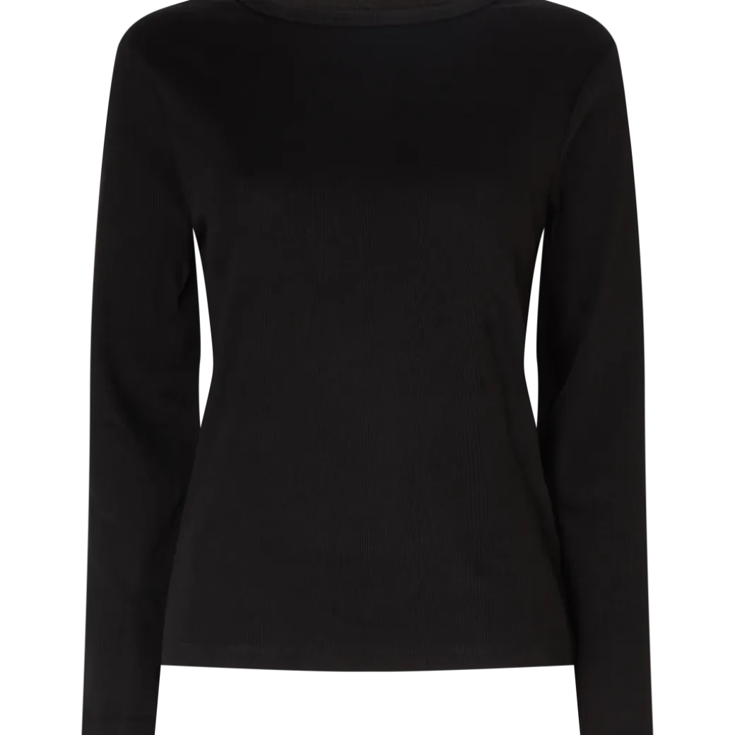 T-shirt met ribstof Vrouw | Action NL