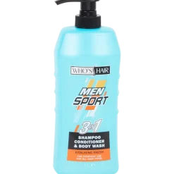 Who's Hair Men Sport 3-in-1 douchegel Vitalising Fresh 1 liter | Action NL